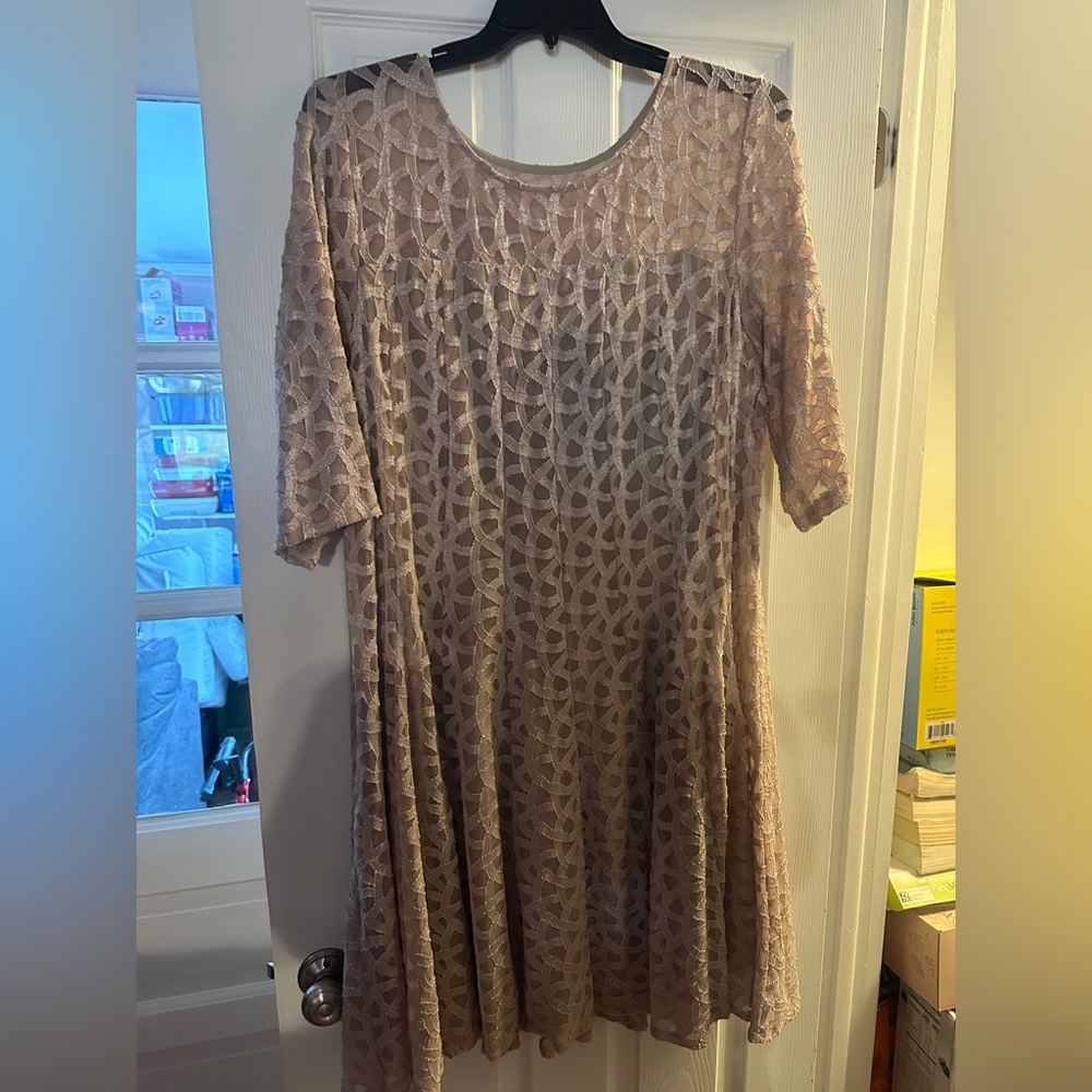 Rabbit Rabbit Rabbit Women’s Lace Dress in Beige/Nude/Taupe
